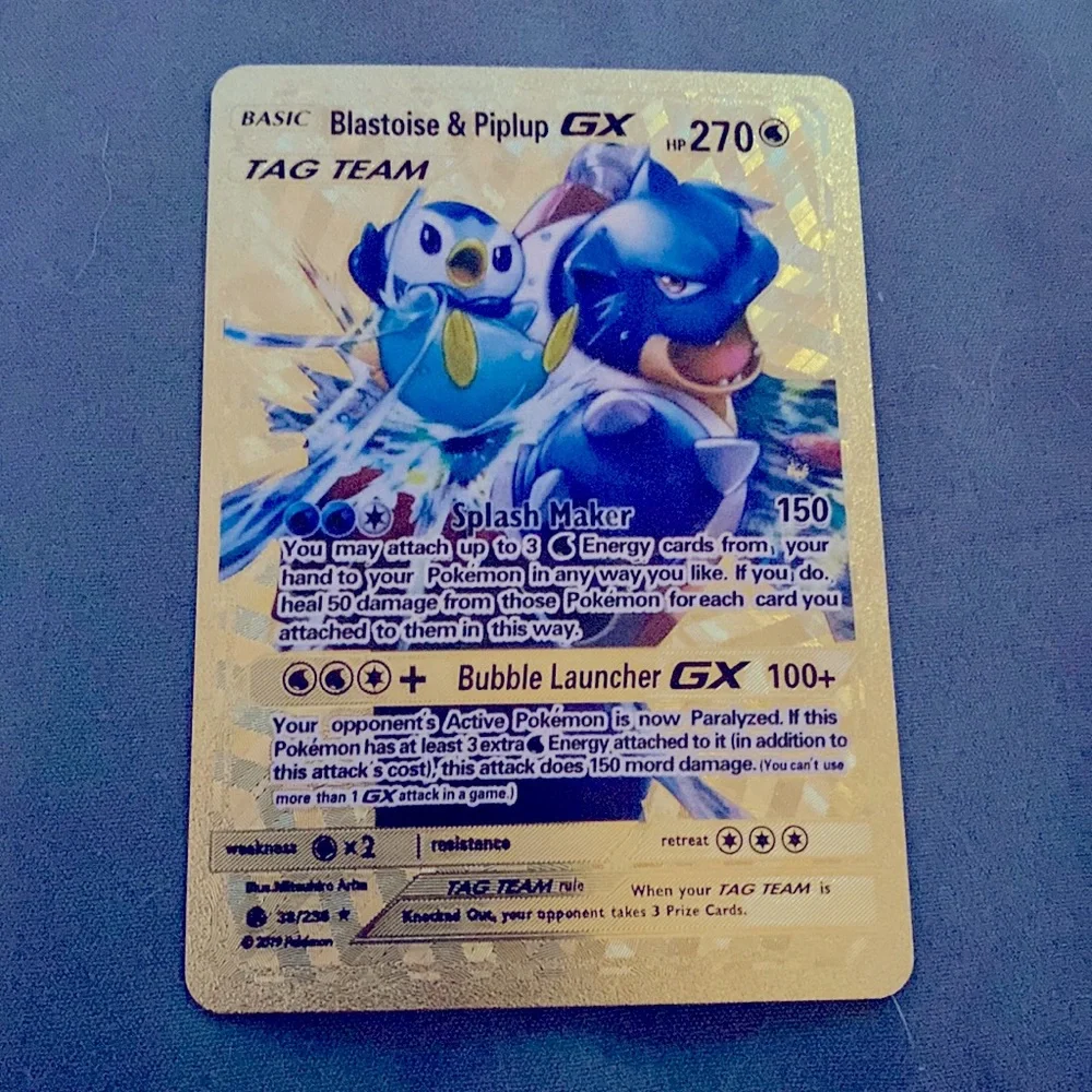Other | Gold Vmax Blastoise And Piplup Gx | Poshmark